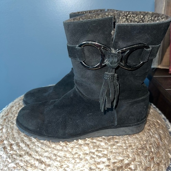 Stuart Weitzman Suede Mid Calf Boots - Picture 1 of 11